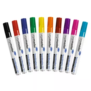 Conjunto de marcadores para quadro Legamaster TZ 1 — sortidos 10 unid., cores de escrita: preto, azul, castanho, verde, azul-marinho, laranja, rosa, vermelho, violeta, amarelo