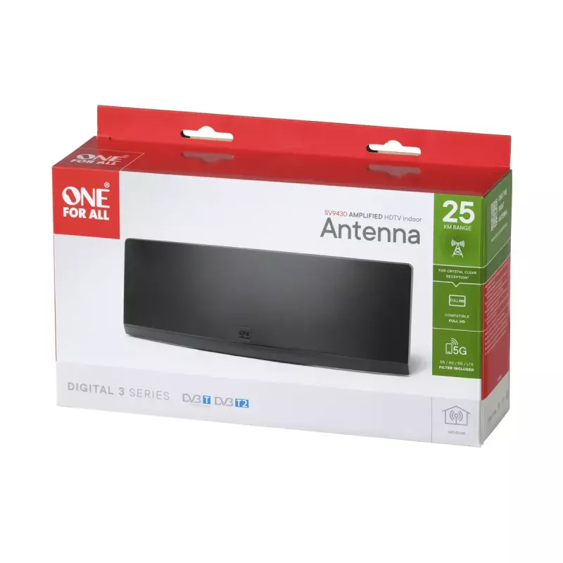 Antena interior One For All Design Line DVB-T Curved EX 45dB 5G