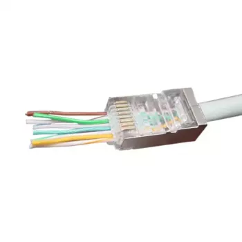 Ficha RJ-45 FTP pass-through Gembird Cablexpert LC-PTF-01/100, 100 unid.
