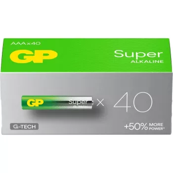 Pilhas GP Super Micro AAA 1,5V alcalinas de manganês — pack de 40