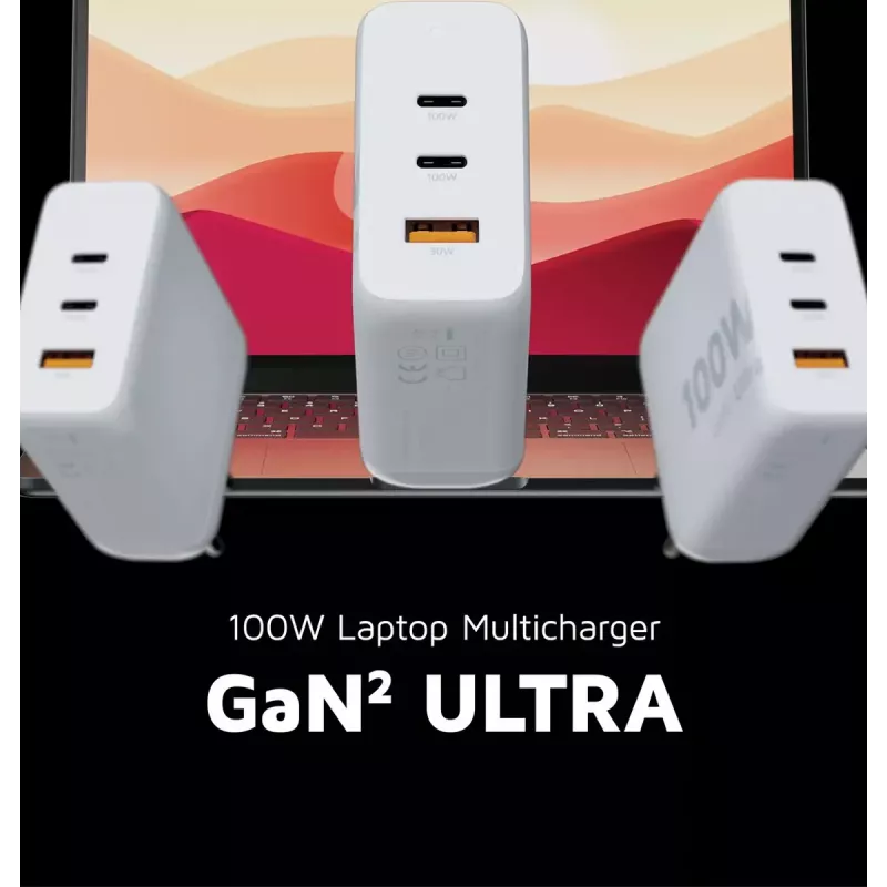 Carregador de parede Xtorm 100W GaN² Ultra carregamento rápido 2 USB-C