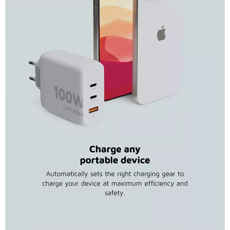 Carregador de parede Xtorm 100W GaN² Ultra carregamento rápido 2 USB-C