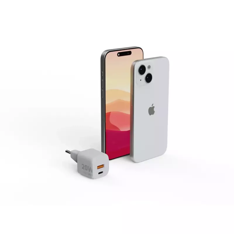 Carregador de parede Xtorm 20W GaN² Ultra — 20 W, USB-C, para interior, branco