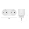 Tomada inteligente Avanca International BV Hombli Smart Socket Duo EU — Wi‑Fi, 220–250 V, 50–60 Hz, 3540 W, interior, branca