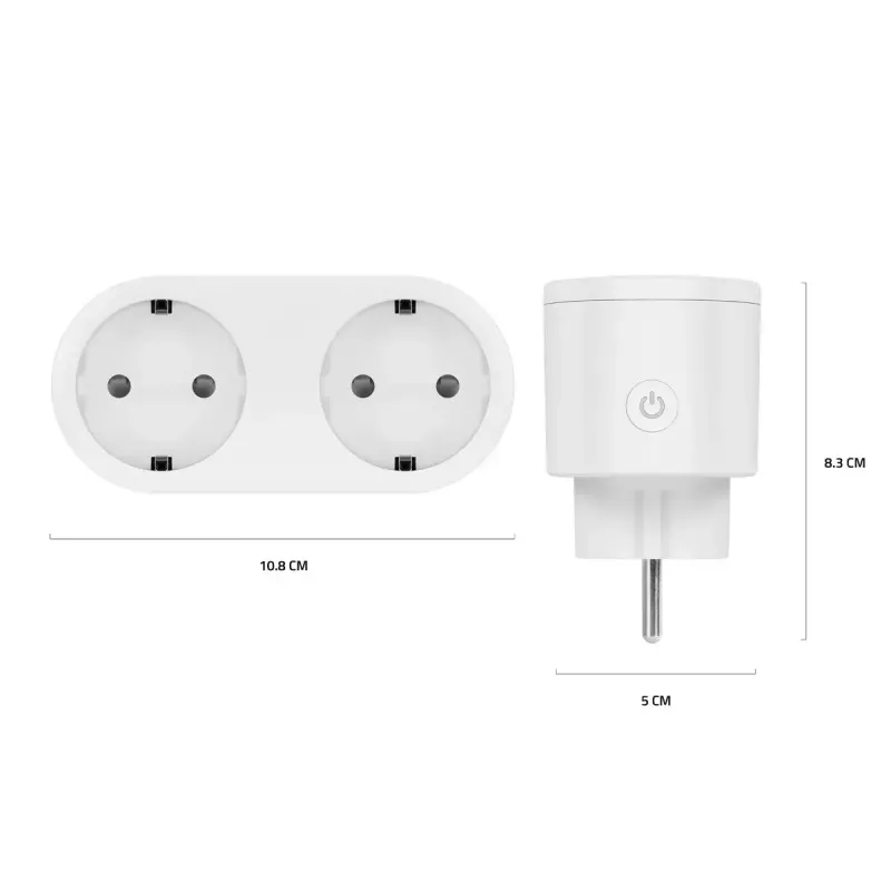 Tomada inteligente Avanca International BV Hombli Smart Socket Duo EU — Wi‑Fi, 220–250 V, 50–60 Hz, 3540 W, interior, branca