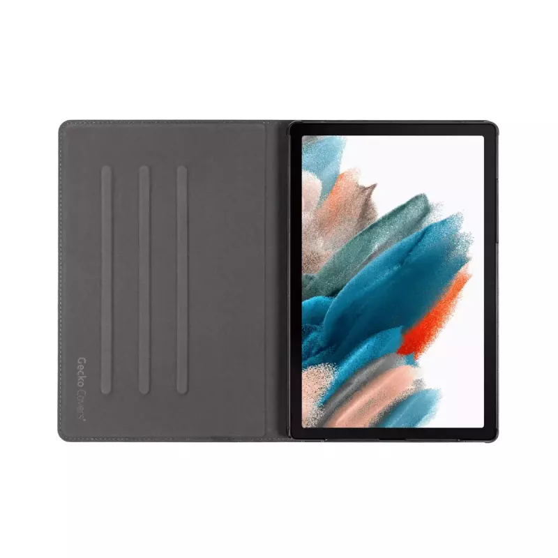 Capa tipo folio GeckoCovers para Galaxy Tab A8 (2021) — Easy-Click 2.0, veludo e pele sintética, suporte, ecrã de 10,5 polegadas