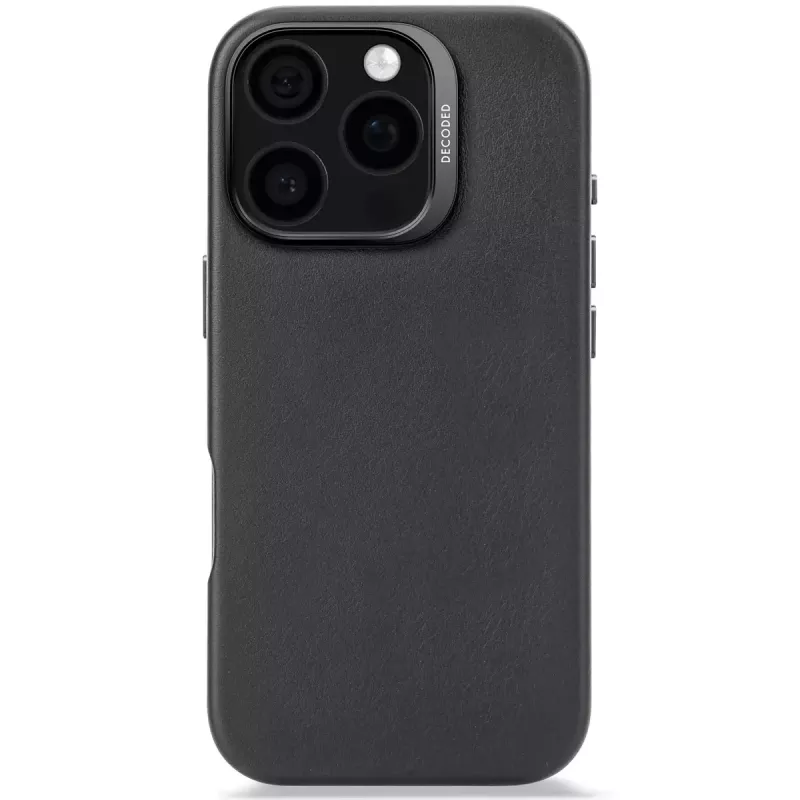 Capa Decoded em pele iPhone 16 Pro 6,3 polegadas preto