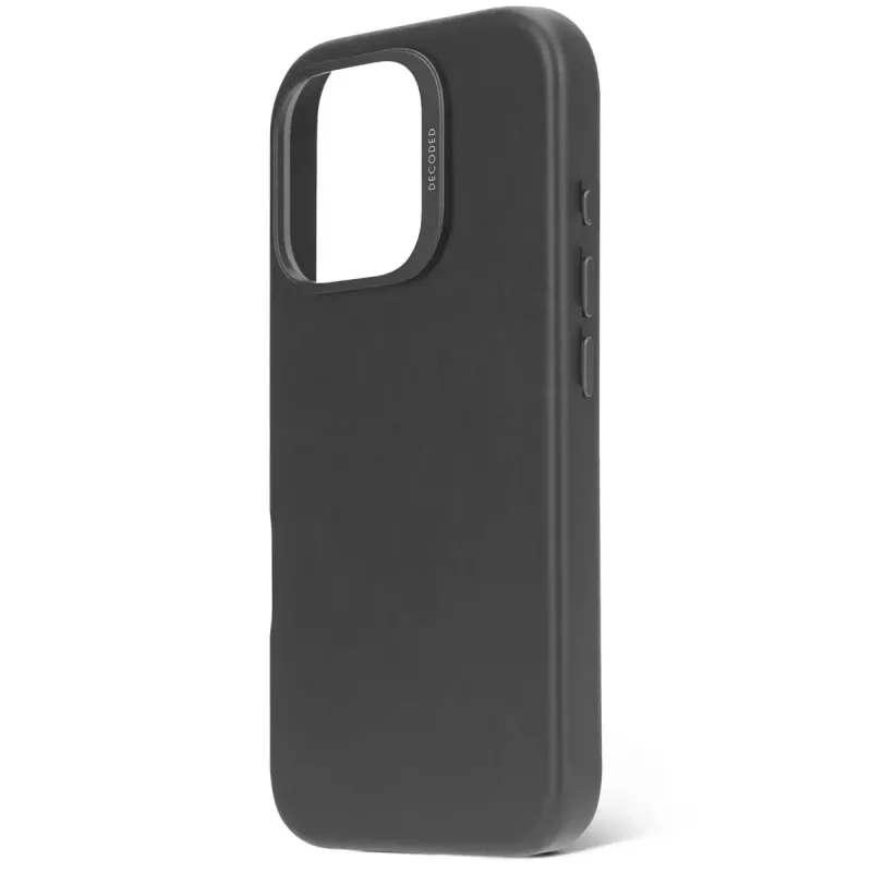 Capa Decoded em pele iPhone 16 Pro 6,3 polegadas preto