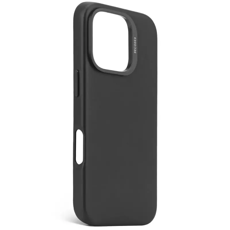 Capa Decoded em pele iPhone 16 Pro 6,3 polegadas preto