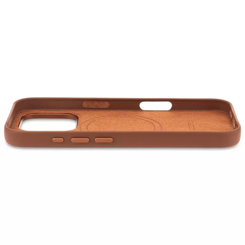 Capa Decoded em pele iPhone 16 Pro 6,3 polegadas castanho