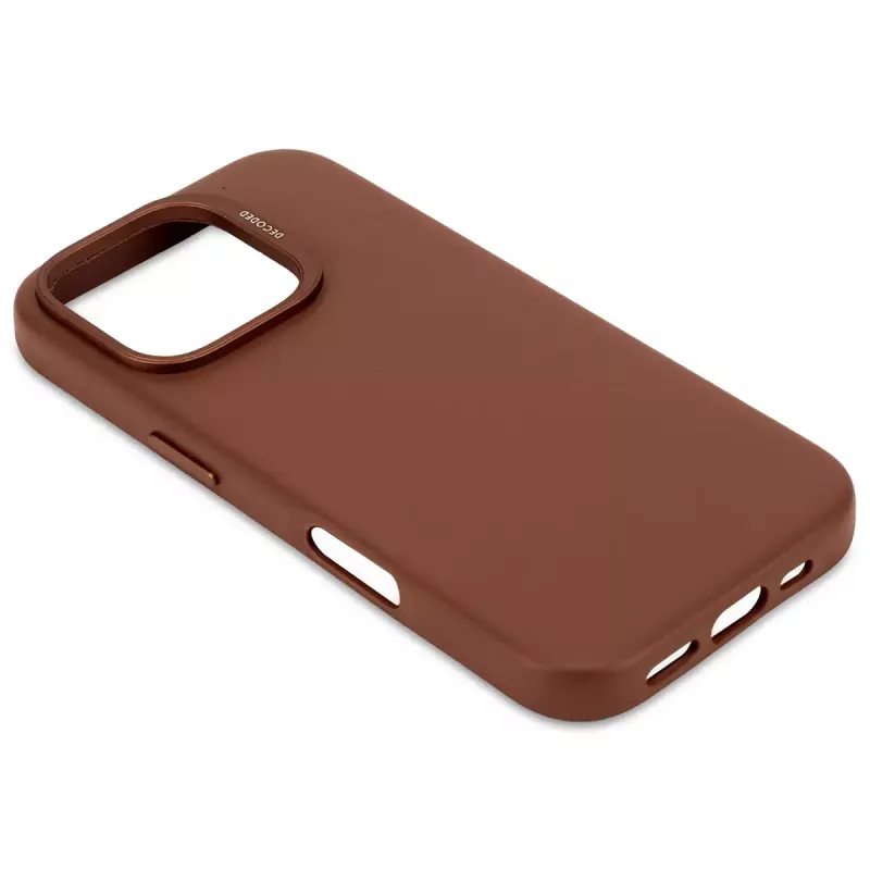 Capa Decoded em pele iPhone 16 Pro 6,3 polegadas castanho