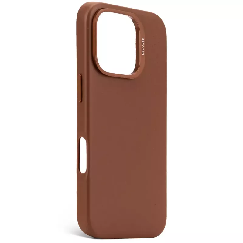 Capa Decoded em pele iPhone 16 Pro 6,3 polegadas castanho