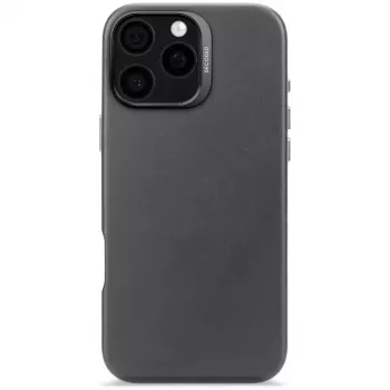 Capa Decoded em pele para telemóvel 17,5 cm 6,9 polegadas preto