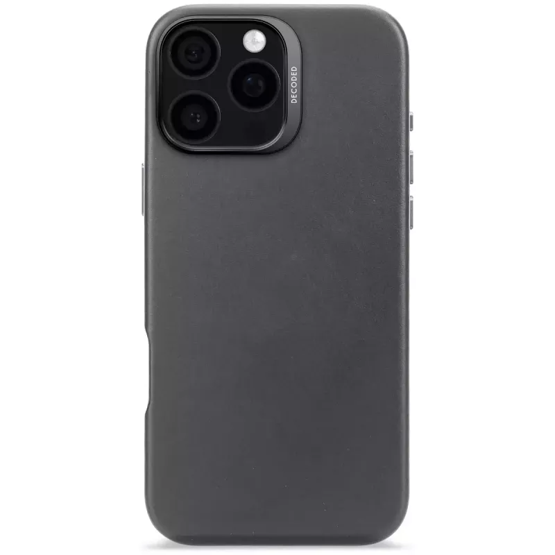 Capa Decoded em pele para telemóvel 17,5 cm 6,9 polegadas preto