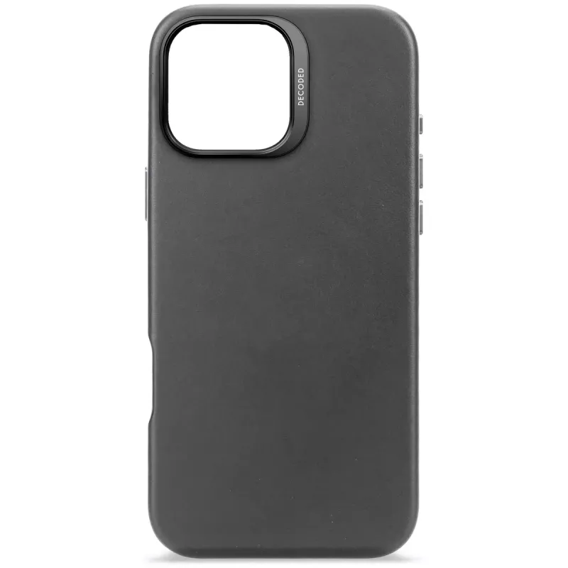 Capa Decoded em pele para telemóvel 17,5 cm 6,9 polegadas preto