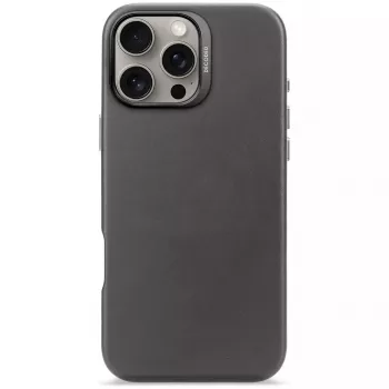 Capa Decoded em pele para telemóvel 17,5 cm 6,9 polegadas preto