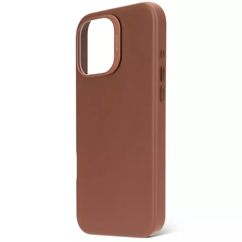 Capa Decoded em pele para iPhone 16 Pro Max 17,5 cm castanho
