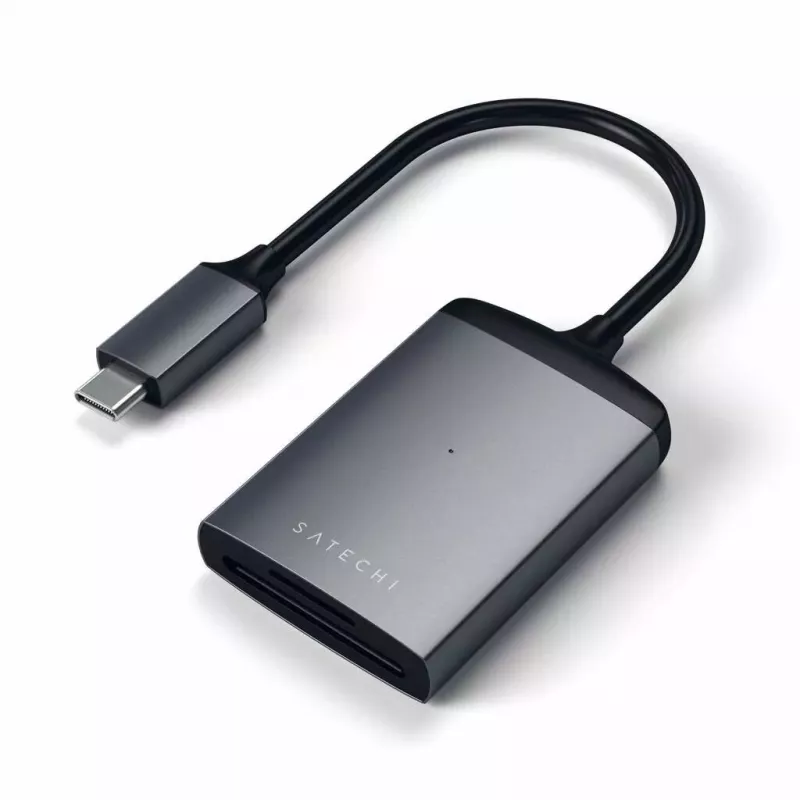 Leitor de cartões Satechi ST-TCU3CRM USB 2.0 Type-C – SD, MicroSD, cinzento, interno, 312 Mbit/s