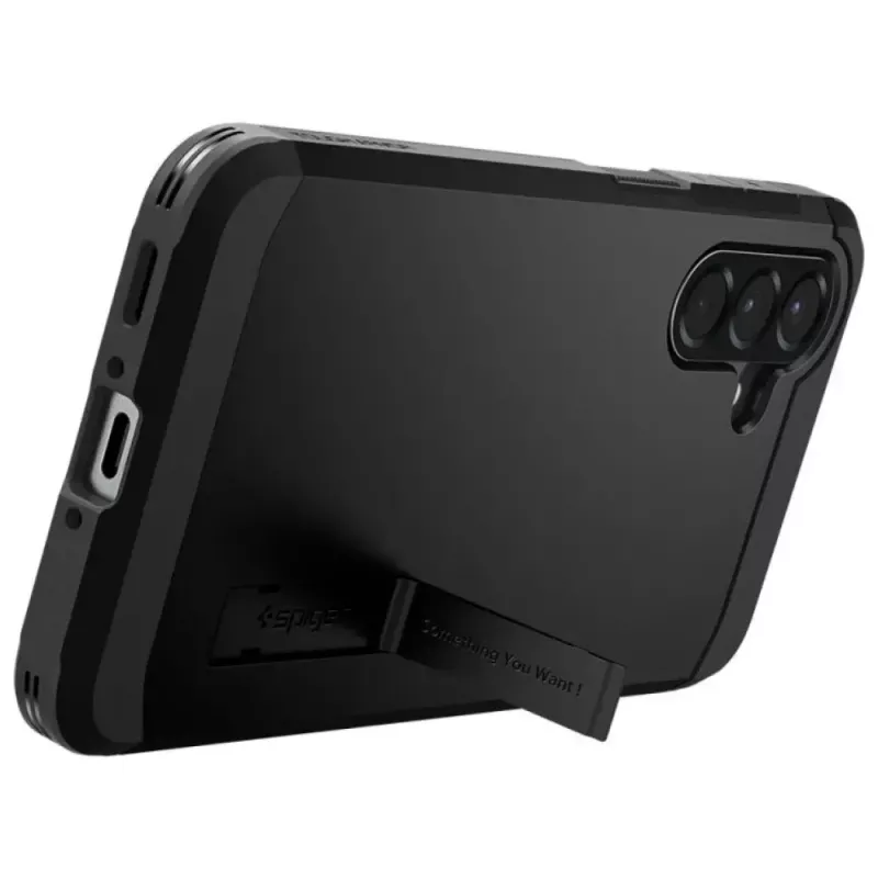 Capa Spigen Tough Armor para Samsung Galaxy A56 5G – preto, proteção de duas camadas