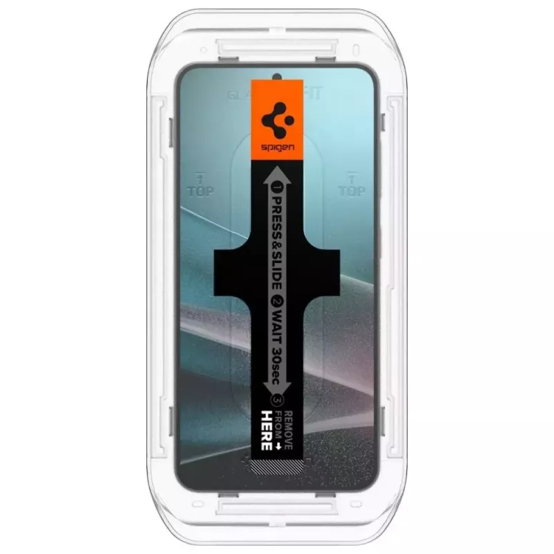 Película de proteção de ecrã em vidro temperado com privacidade Spigen Glas.TR EZ FIT HD para Samsung Galaxy S24/S25 — 2 unid.