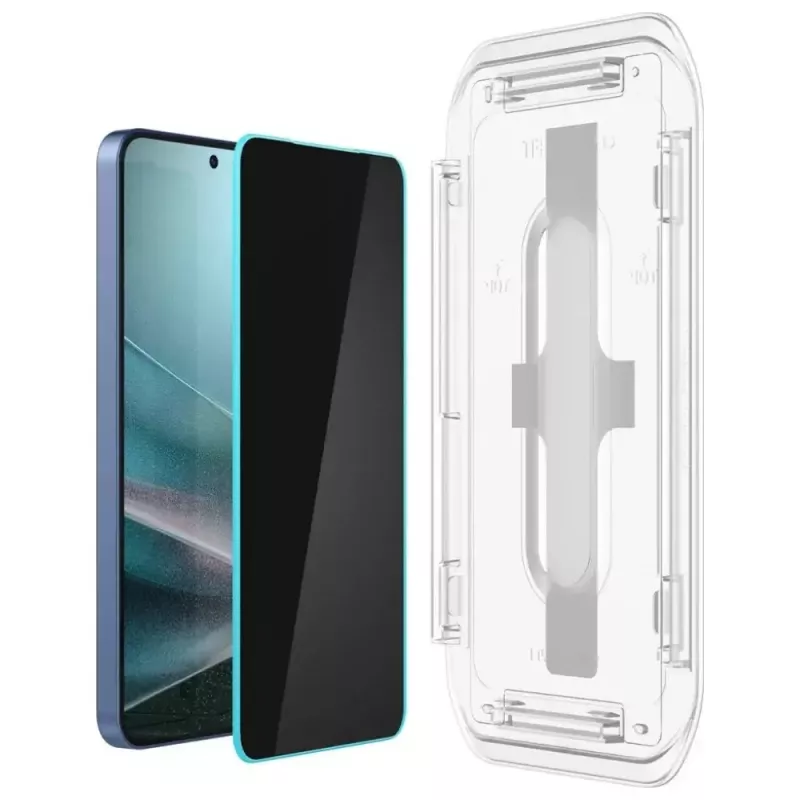 Película de proteção de ecrã em vidro temperado com privacidade Spigen Glas.TR EZ FIT HD para Samsung Galaxy S24/S25 — 2 unid.