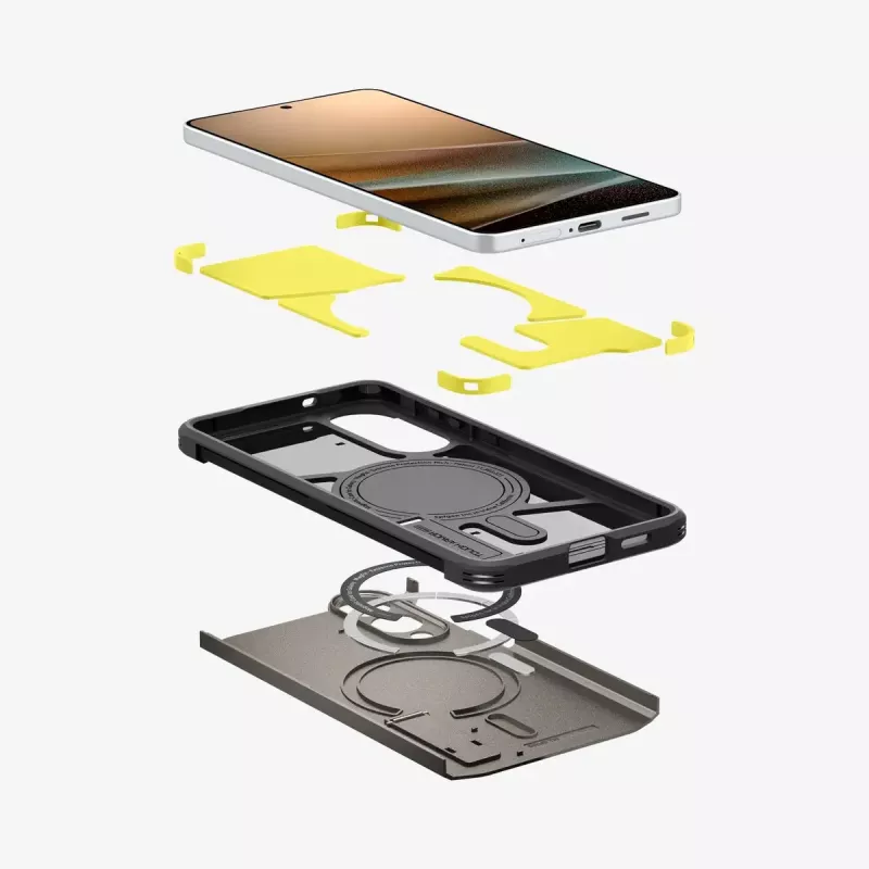 Capa Spigen Galaxy S25 Edge Tough Armor AI MagFit Gunmetal