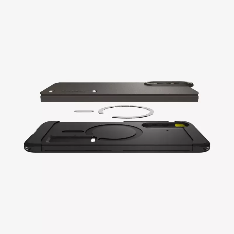 Capa Spigen Galaxy S25 Edge Tough Armor AI MagFit Gunmetal