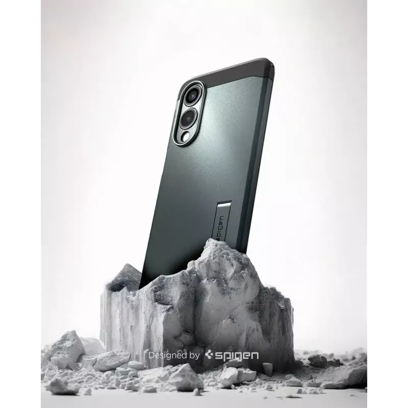 Capa Spigen Galaxy S25 Edge Tough Armor AI Abyss verde
