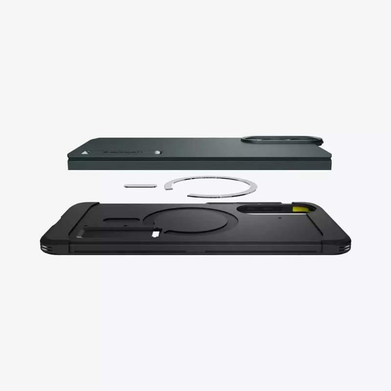 Capa Spigen Galaxy S25 Edge Tough Armor AI Abyss verde