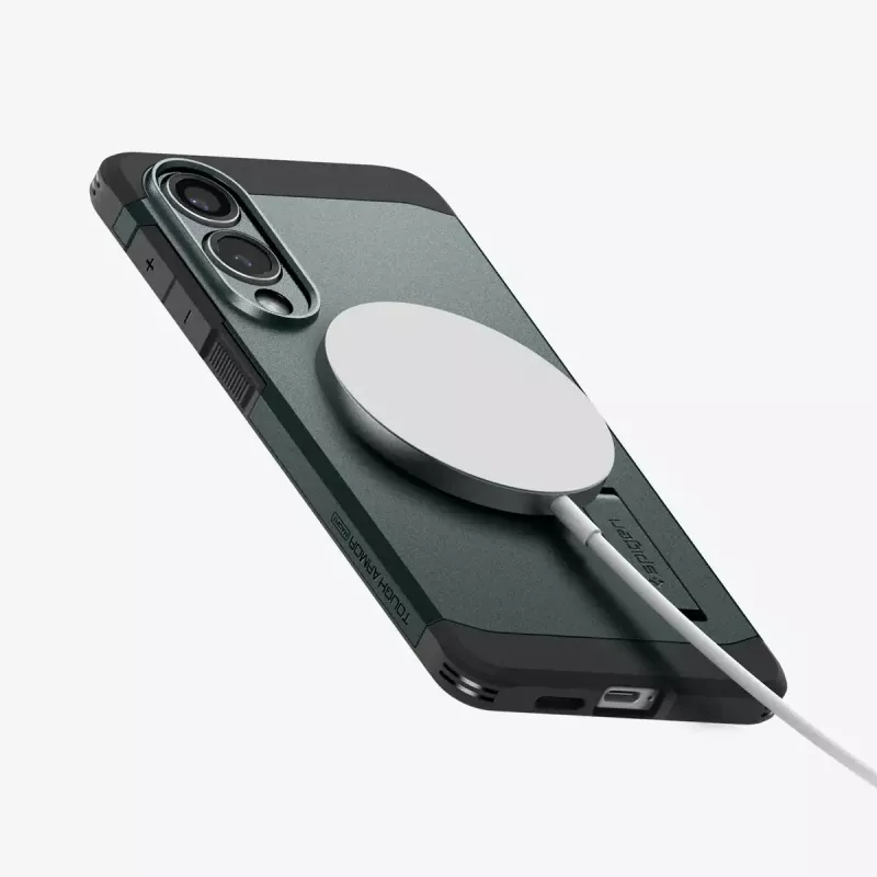 Capa Spigen Galaxy S25 Edge Tough Armor AI Abyss verde