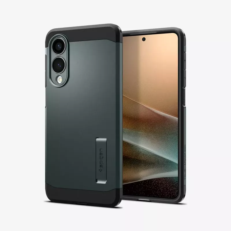 Capa Spigen Galaxy S25 Edge Tough Armor AI Abyss verde