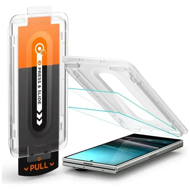 Película de proteção de ecrã Spigen Glas.TR EZ FIT Pro para Samsung Galaxy Z Fold 7 — transparente, 2 unid.