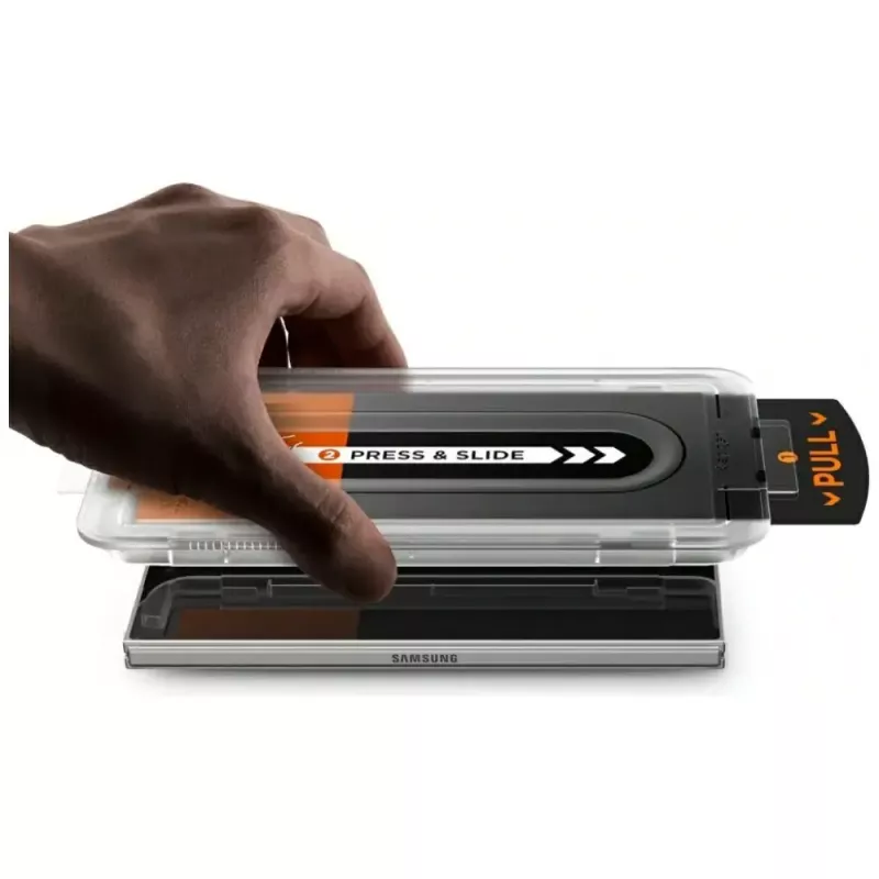 Película de vidro temperado Spigen Glas.Tr EZ FIT Pro HD para Samsung Galaxy Z Fold7 — anti-riscos, montagem fácil