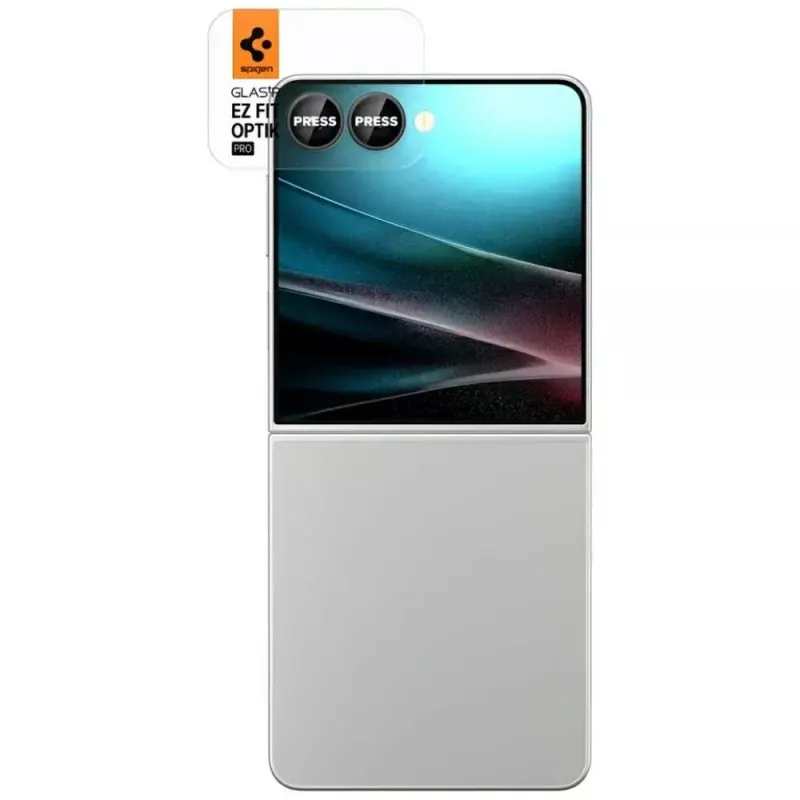 Vidro de proteção de câmara Spigen para Galaxy Z Flip 7 HD vidro pack de 2