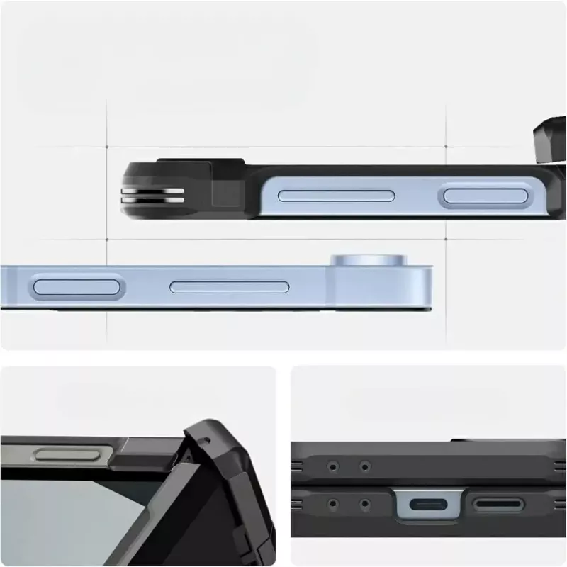 Capa de proteção Spigen Tough Armor Pro Mag para Galaxy Z Flip 7 FE — preto