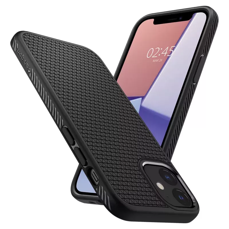 Capa Spigen Liquid Air iPhone 12 12 Pro preto