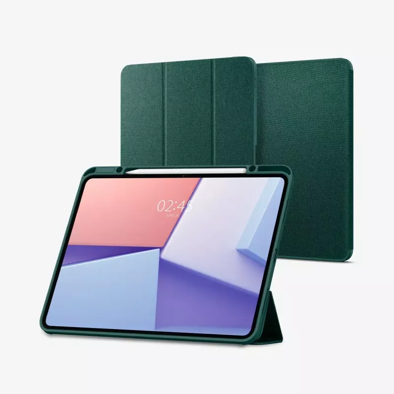 Capa tipo flip Spigen Urban Fit 33 cm (13 polegadas) para iPad Pro 2024 verde