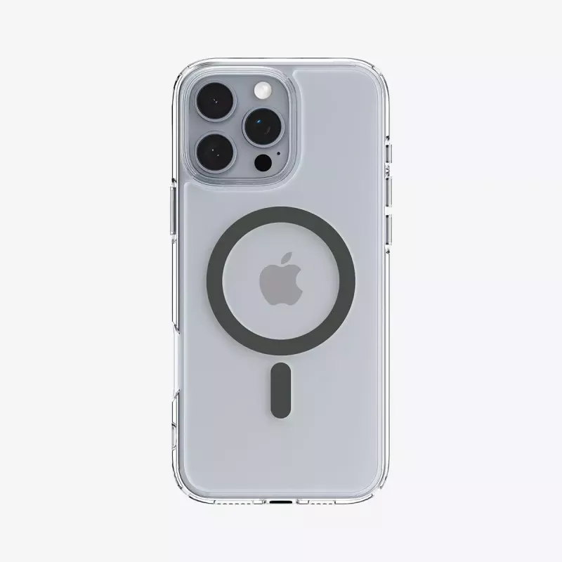 Capa de telemóvel Spigen Ultra Hybrid (MagFit) 17,5 cm grafite transparente