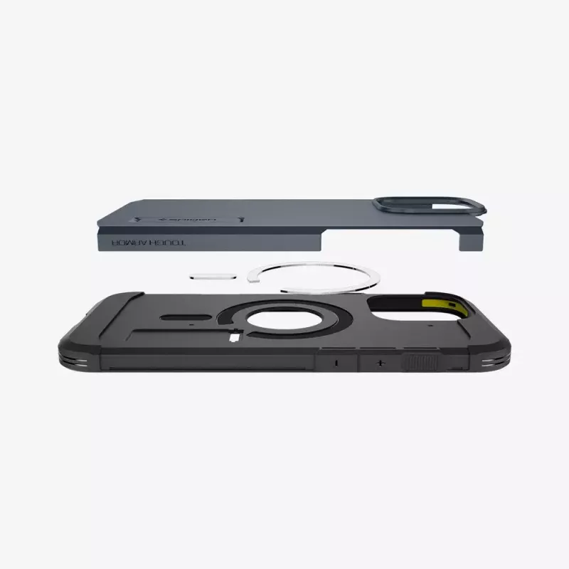 Capa de telemóvel Spigen Tough Armor AI cinzento para iPhone 16 Pro Max