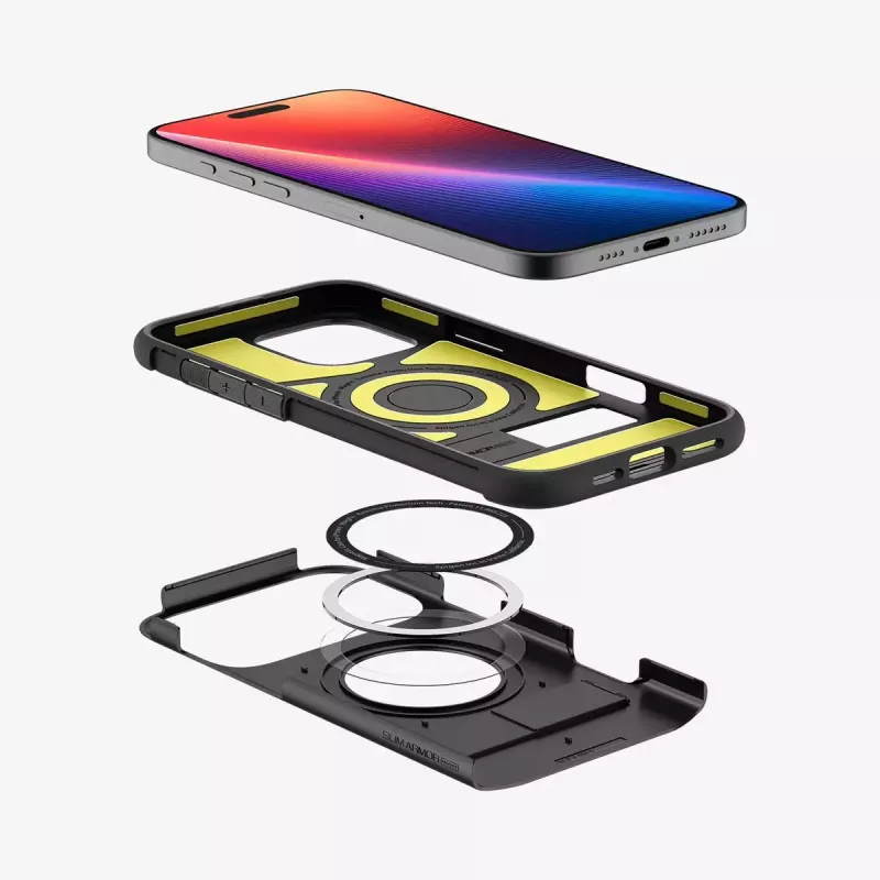 Capa de telemóvel Spigen Slim Armor (MagFit) preto 17,5 cm