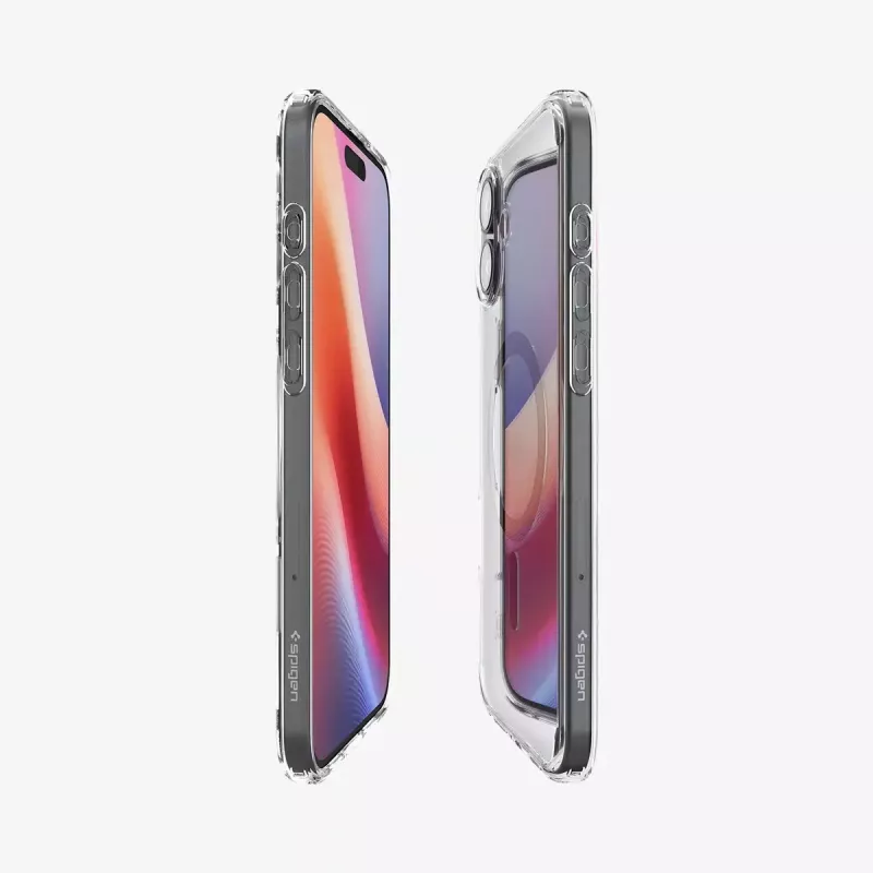Capa de telemóvel Spigen Ultra Hybrid (MagFit) preto transparente para iPhone 16 Plus