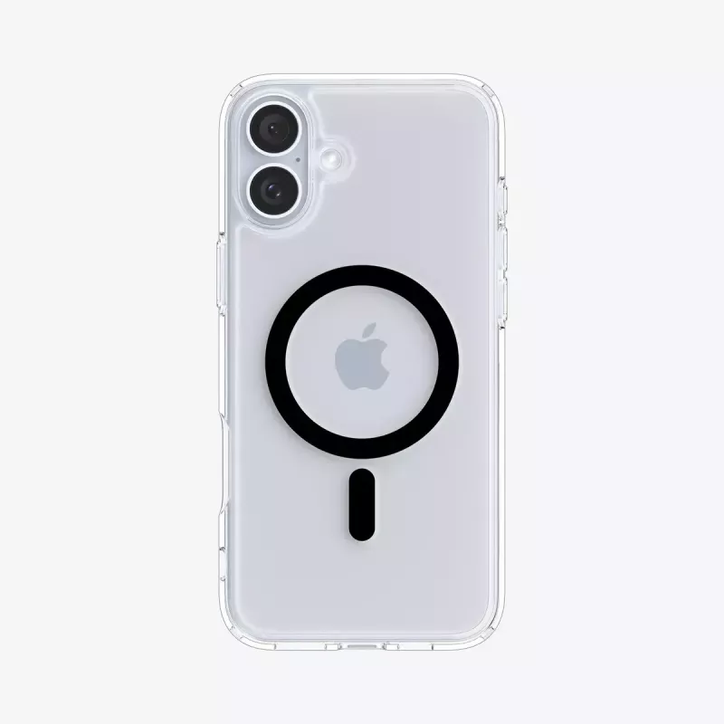 Capa de telemóvel Spigen Ultra Hybrid (MagFit) preto transparente para iPhone 16 Plus