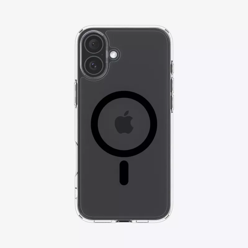 Capa de telemóvel Spigen Ultra Hybrid (MagFit) preto transparente para iPhone 16 Plus