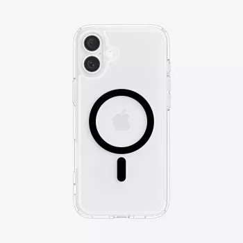 Capa de telemóvel Spigen Ultra Hybrid (MagFit) preto transparente para iPhone 16 Plus