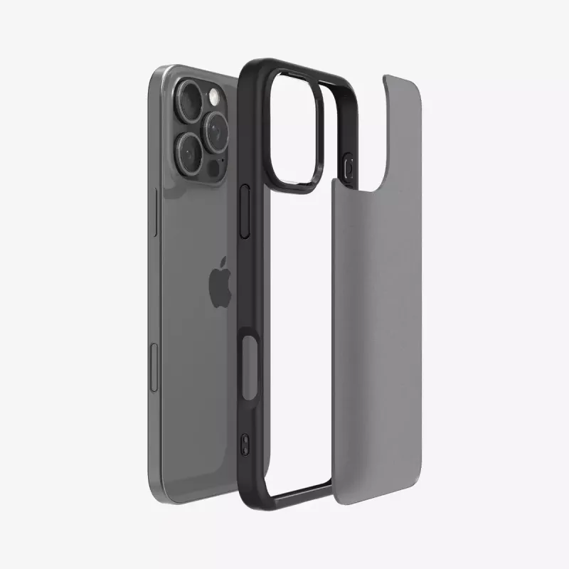 Capa de telemóvel Spigen Ultra Hybrid preto para iPhone 16 Pro 6,3 polegadas