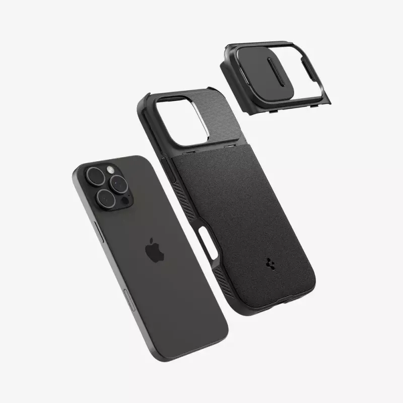Capa de telemóvel Spigen Optik Armor preto para iPhone 16 Pro