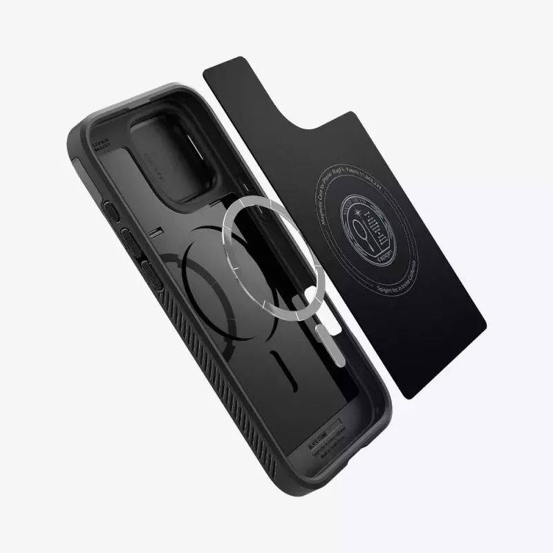 Capa de telemóvel Spigen Optik Armor preto para iPhone 16 Pro