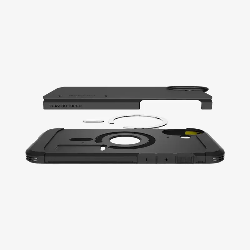 Capa para telemóvel Spigen Tough Armor AI (MagFit) preta 15,5 cm