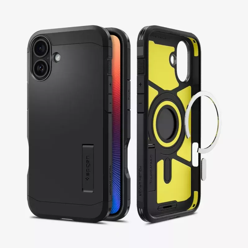 Capa para telemóvel Spigen Tough Armor AI (MagFit) preta 15,5 cm