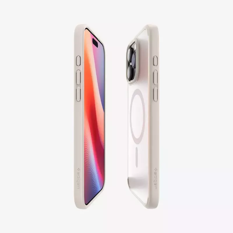 Capa para telemóvel Spigen Ultra Hybrid (MagFit) bege transparente